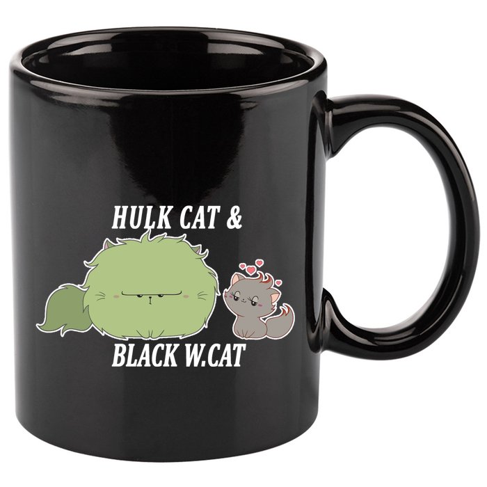 Hulk Cat Black W. Cat 11oz C Handle Ceramic Mug