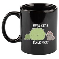 Hulk Cat Black W. Cat 11oz C Handle Ceramic Mug
