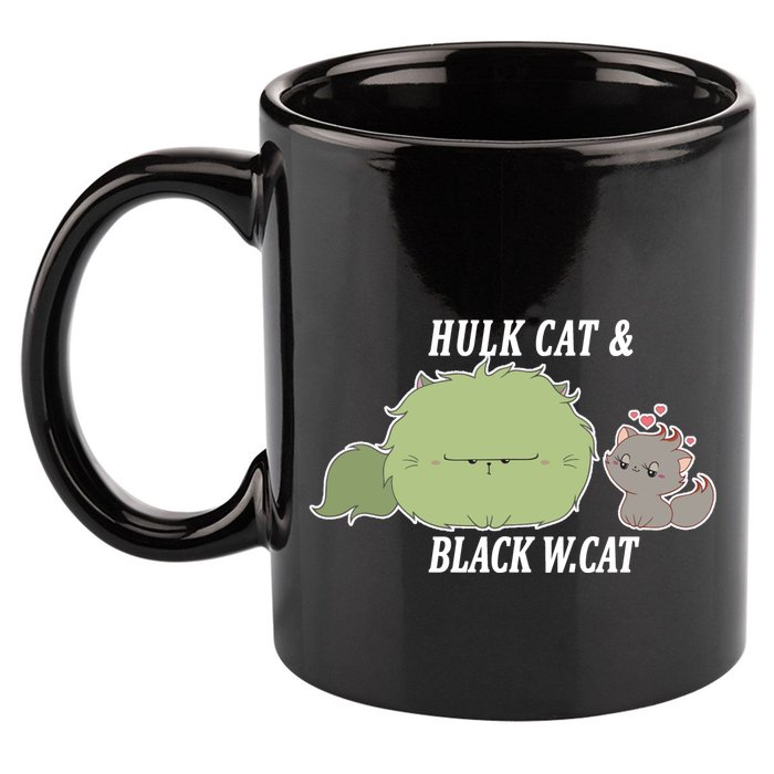 Hulk Cat Black W. Cat 11oz C Handle Ceramic Mug