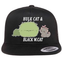 Hulk Cat Black W. Cat Flat Bill Trucker Hat