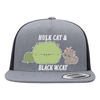 Hulk Cat Black W. Cat Flat Bill Trucker Hat