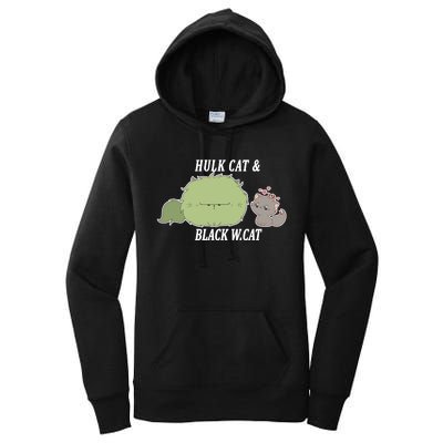 Hulk Cat Black W. Cat Women's Pullover Hoodie