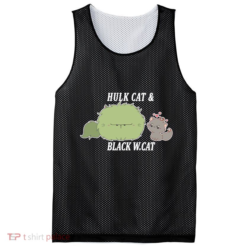 Hulk Cat Black W. Cat Mesh Reversible Basketball Jersey Tank