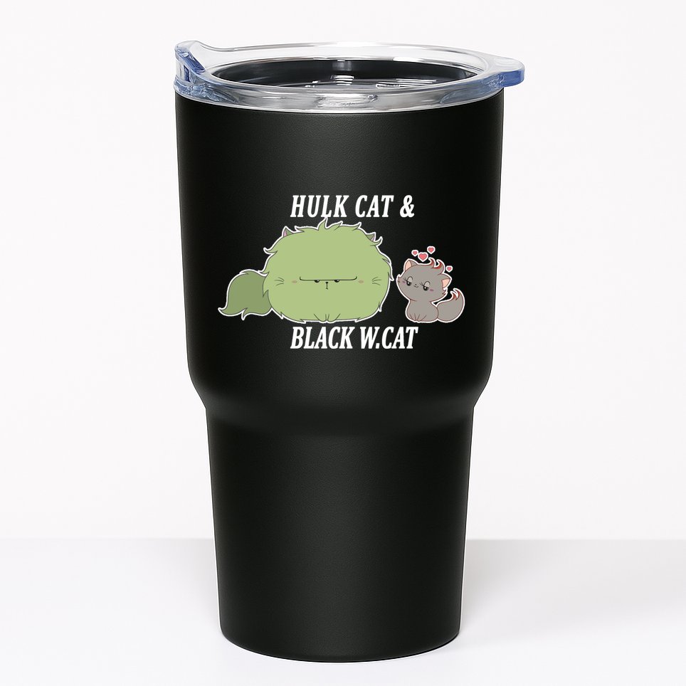 Hulk Cat Black W. Cat Tumbler