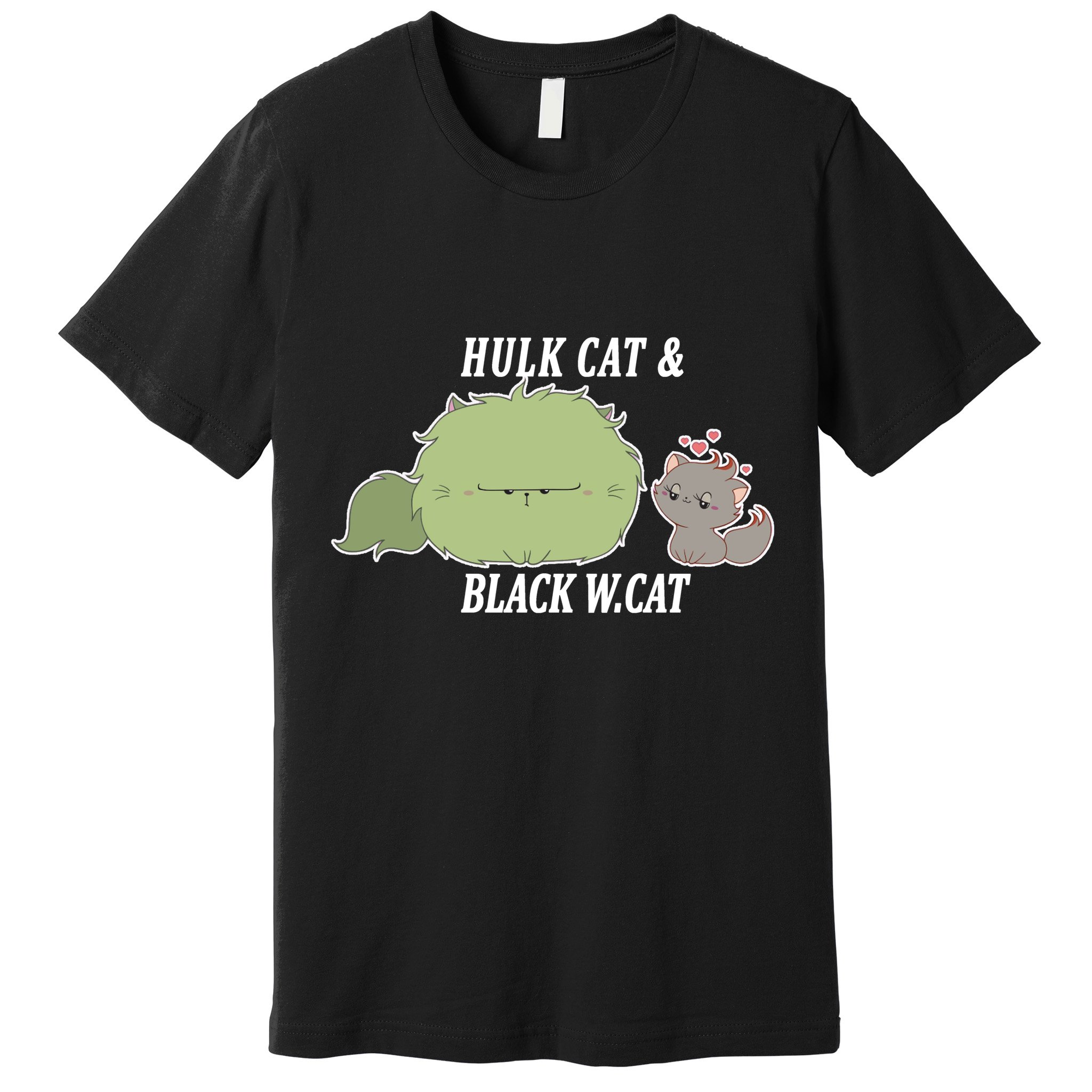Hulk Cat Black W. Cat Premium T-Shirt