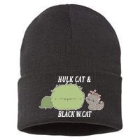 Hulk Cat Black W. Cat Sustainable Knit Beanie