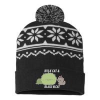 Hulk Cat Black W. Cat USA-Made Snowflake Beanie