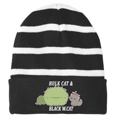 Hulk Cat Black W. Cat Striped Beanie with Solid Band