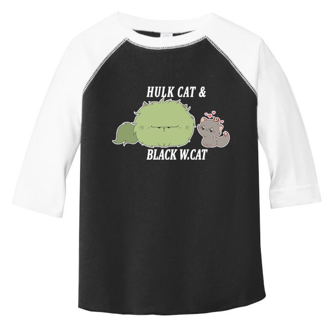 Hulk Cat Black W. Cat Toddler Fine Jersey T-Shirt