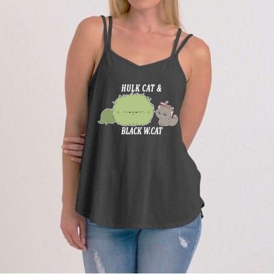 Hulk Cat Black W. Cat Women's Strappy Tank