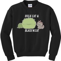 Hulk Cat Black W. Cat Kids Sweatshirt