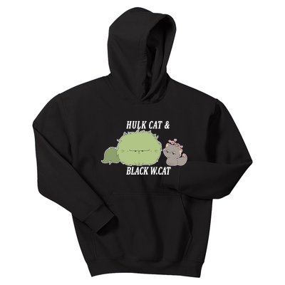 Hulk Cat Black W. Cat Kids Hoodie