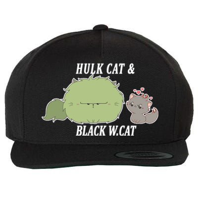 Hulk Cat Black W. Cat Wool Snapback Cap