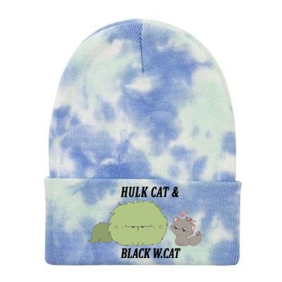 Hulk Cat Black W. Cat Tie Dye 12in Knit Beanie