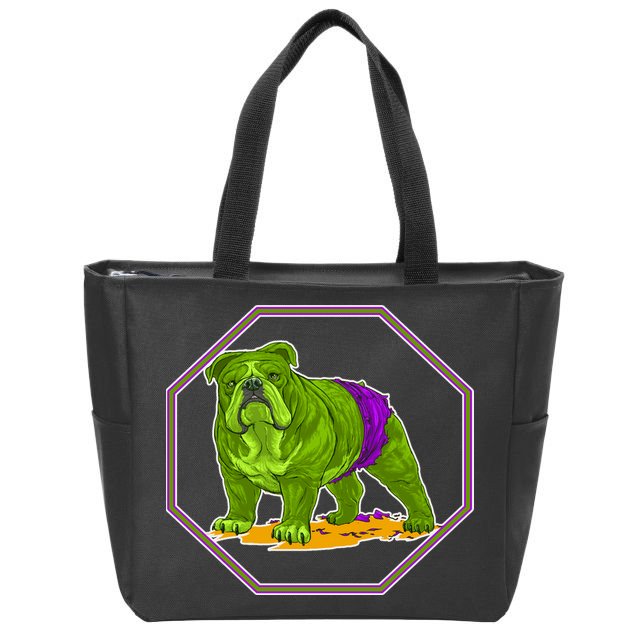 Hulk Green Dog Zip Tote Bag