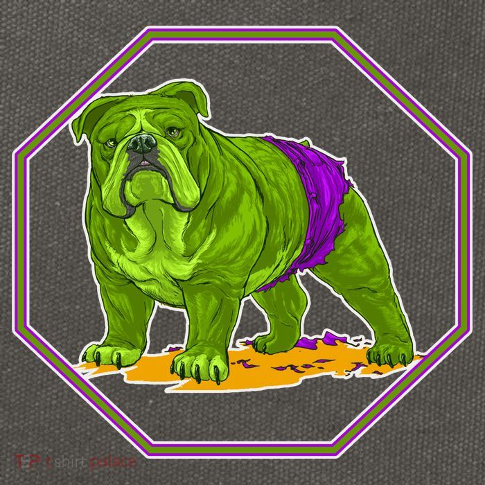 Hulk Green Dog Cotton Canvas Backpack