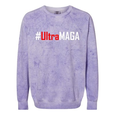 Hashtag Ultra MAGA USA United States Of America Colorblast Crewneck Sweatshirt