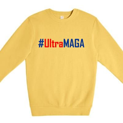 Hashtag Ultra MAGA USA United States Of America Premium Crewneck Sweatshirt