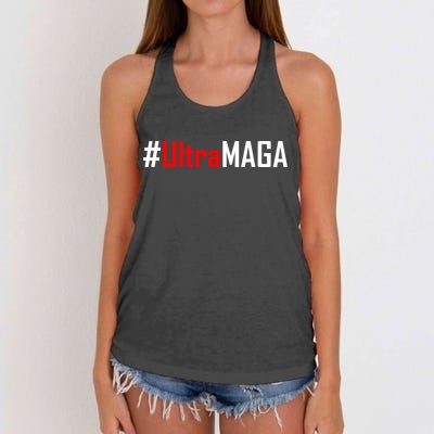 Hashtag Ultra MAGA USA United States Of America Women's Knotted Racerback Tank