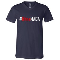 Hashtag Ultra MAGA USA United States Of America V-Neck T-Shirt