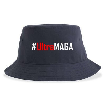 Hashtag Ultra MAGA USA United States Of America Sustainable Bucket Hat