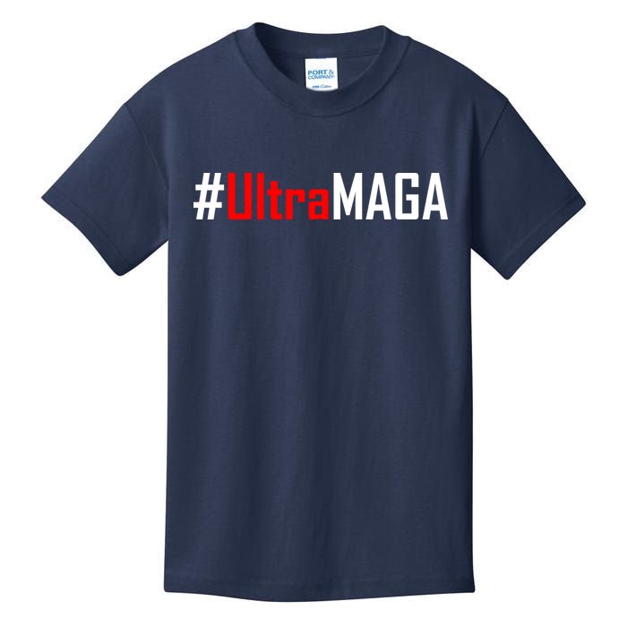 Hashtag Ultra MAGA USA United States Of America Kids T-Shirt