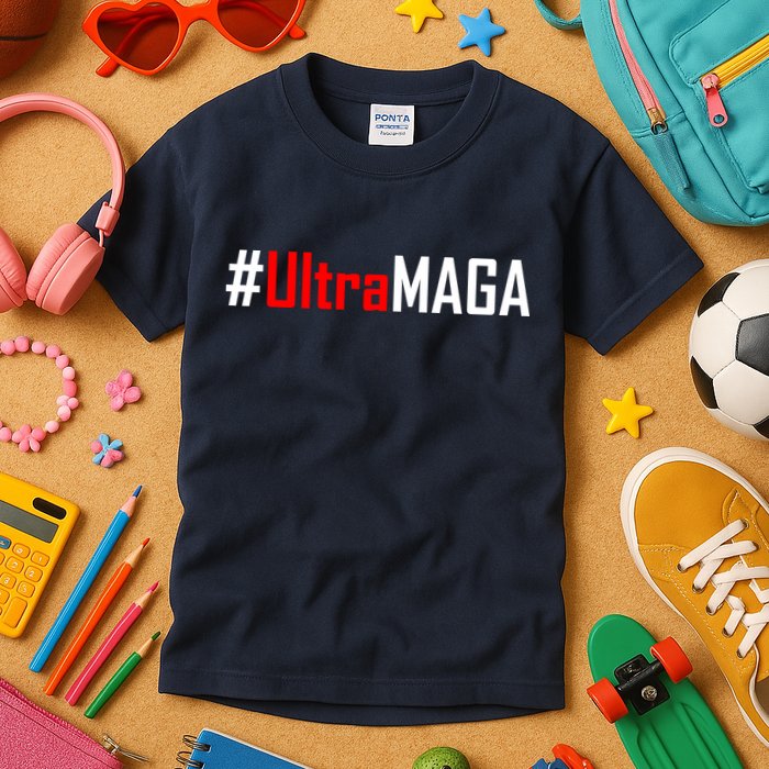 Hashtag Ultra MAGA USA United States Of America Kids T-Shirt