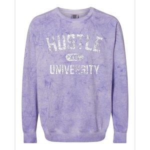 Hustle University Motivational Design For Hustlers Colorblast Crewneck Sweatshirt