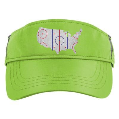 Hockey USA Map Adult Drive Performance Visor