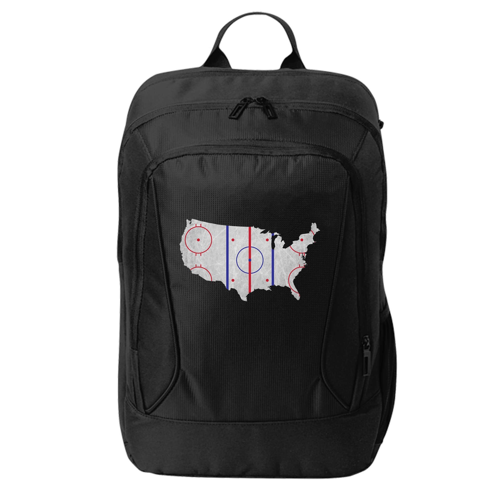 Hockey USA Map City Backpack
