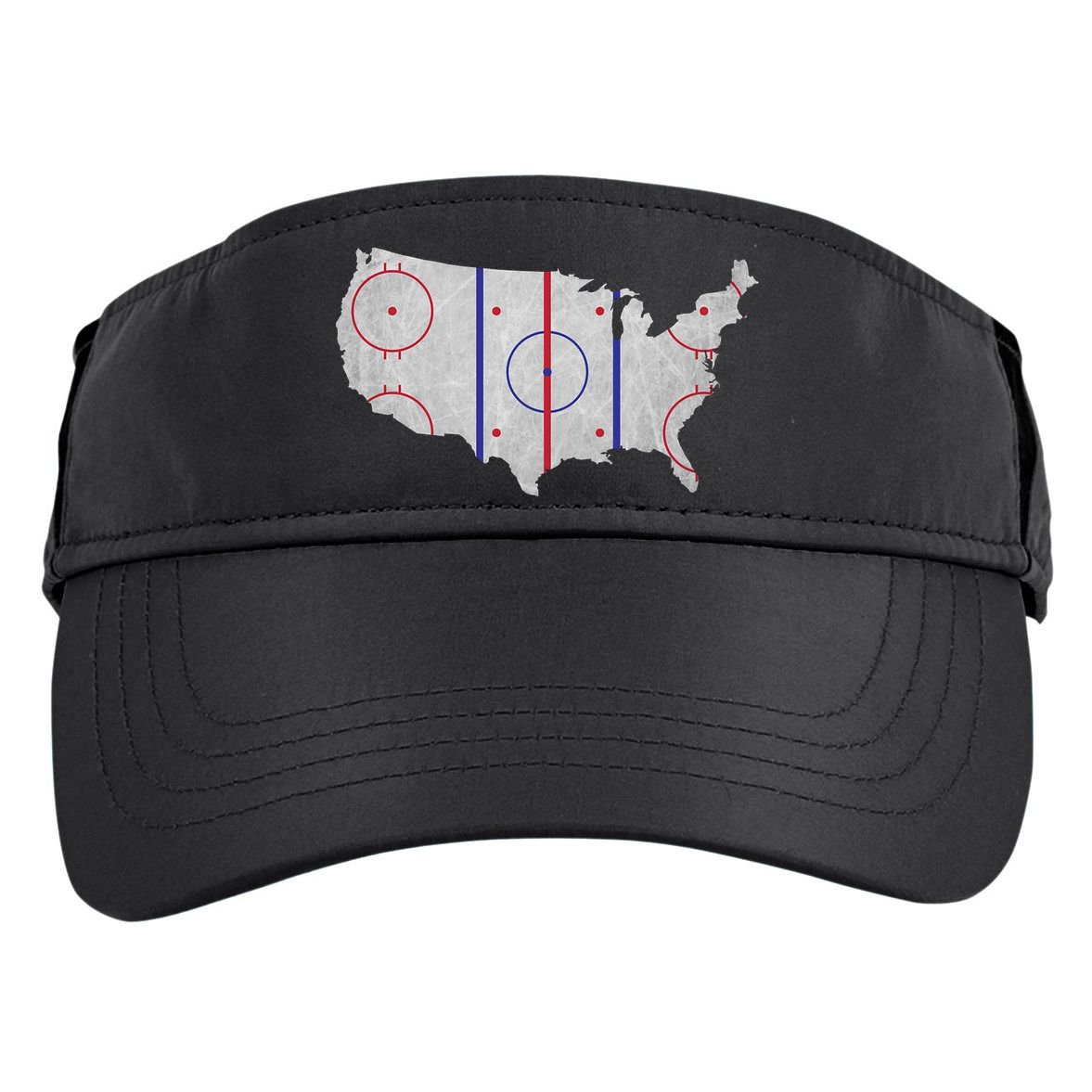 Hockey USA Map Adult Drive Performance Visor