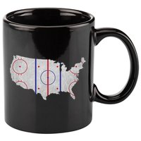 Hockey USA Map 11oz C Handle Ceramic Mug