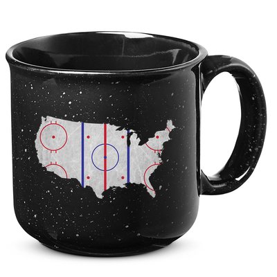 Hockey USA Map 15oz Campfire Ceramic Mug