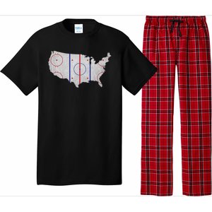 Hockey USA Map Pajama Set