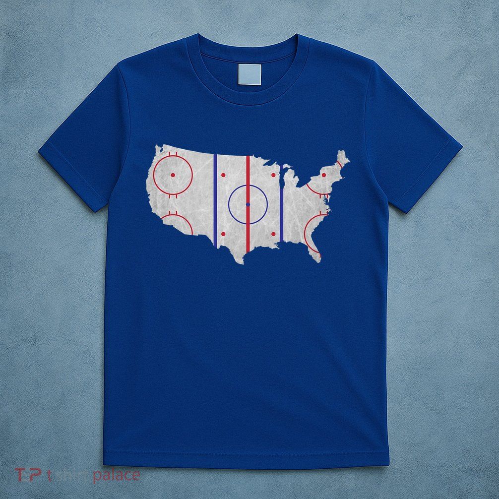 Hockey USA Map T-Shirt