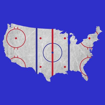 Hockey USA Map T-Shirt