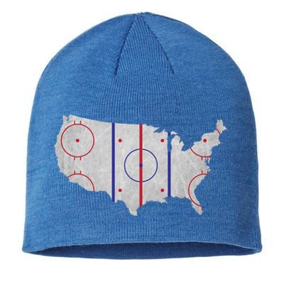 Hockey USA Map Sustainable Beanie