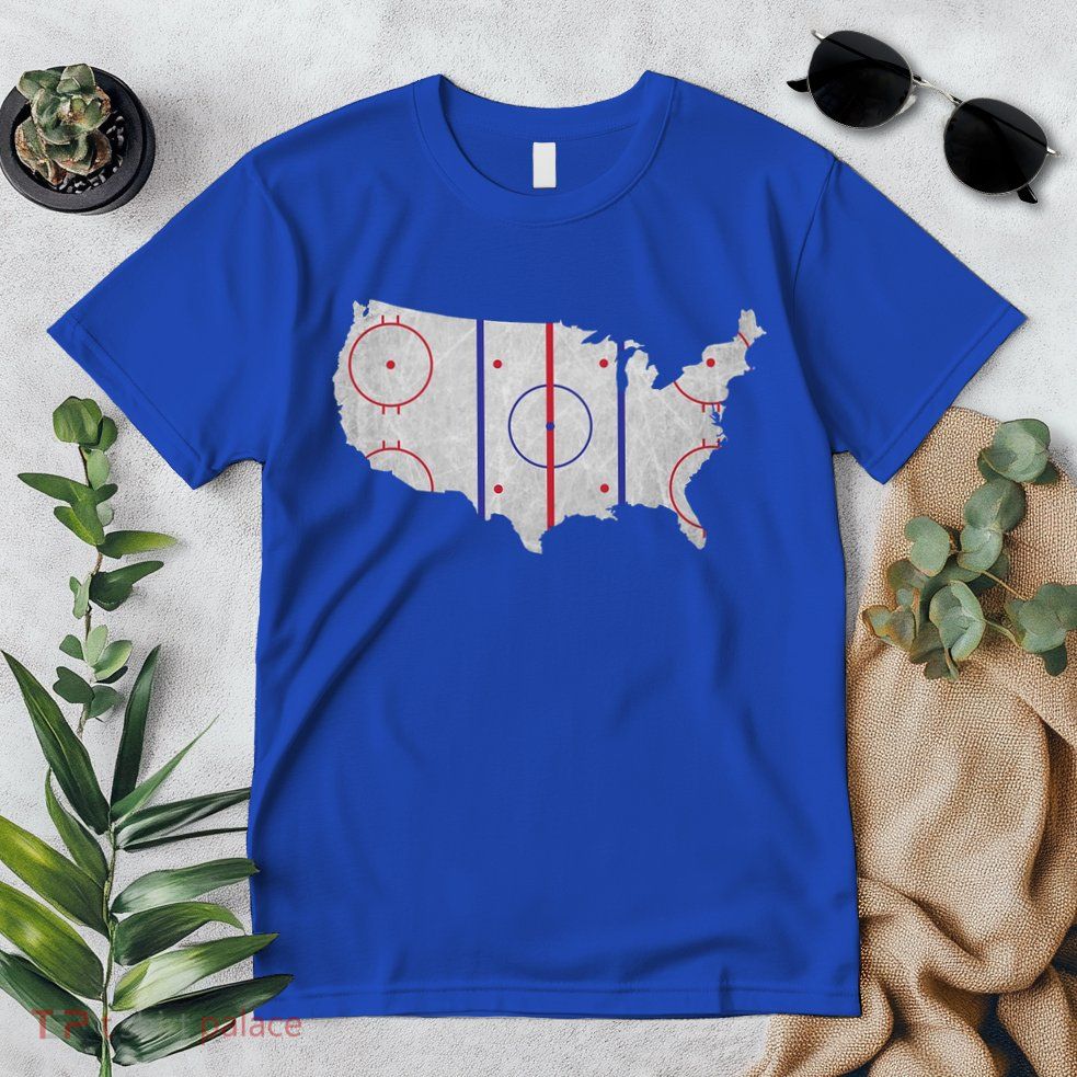 Hockey USA Map Premium T-Shirt