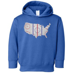 Hockey USA Map Toddler Hoodie