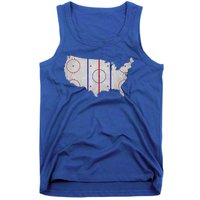 Hockey USA Map Tank Top