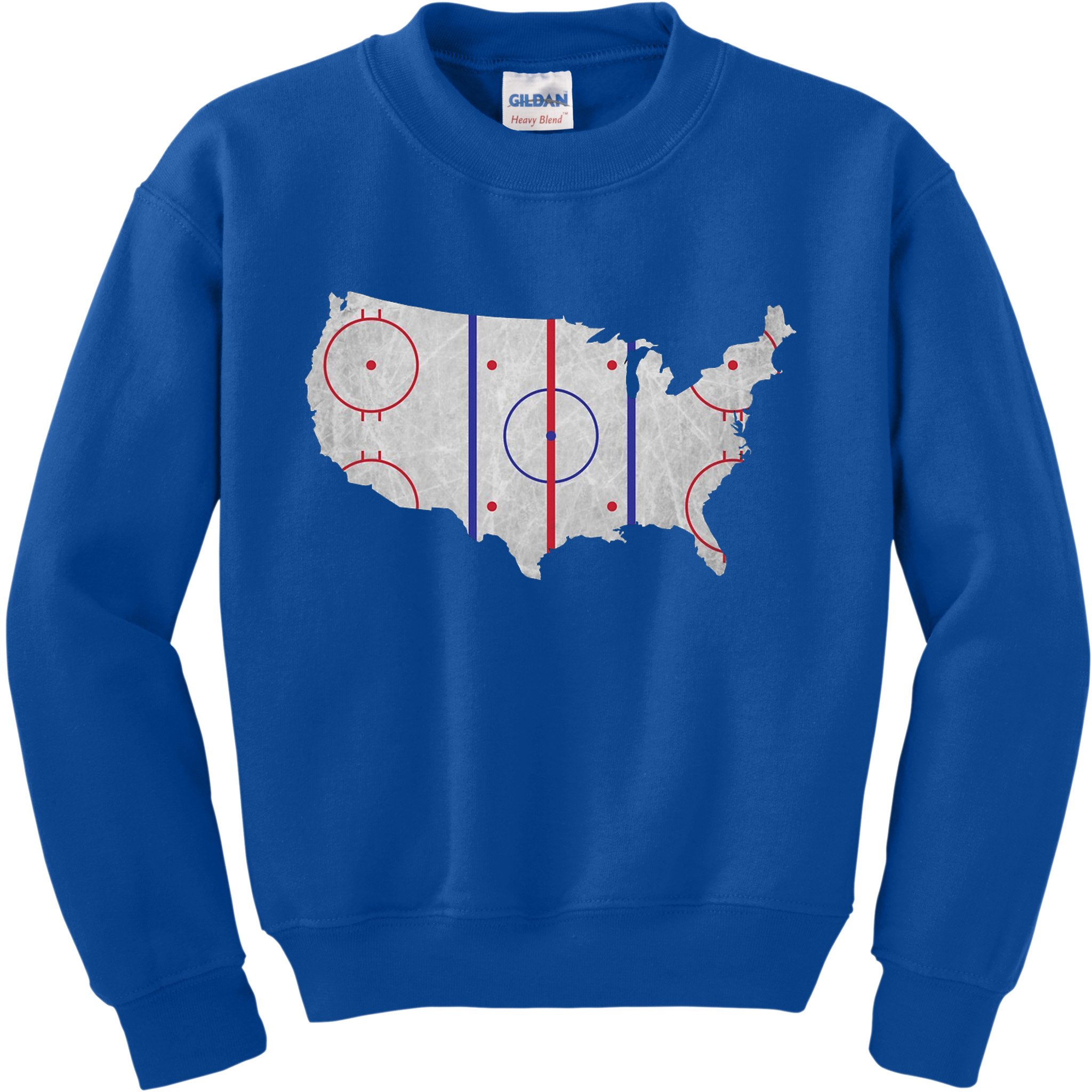 Hockey USA Map Kids Sweatshirt
