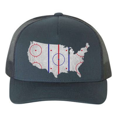 Hockey USA Map Yupoong Adult 5-Panel Trucker Hat