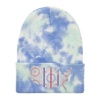 Hockey USA Map Tie Dye 12in Knit Beanie