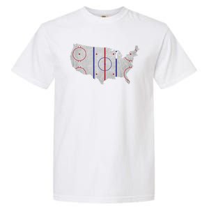 Hockey USA Map Garment-Dyed Heavyweight T-Shirt