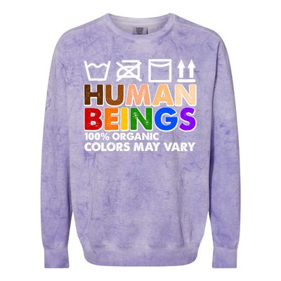 Human Beings 100 Percent Organic Colors May Vary Colorblast Crewneck Sweatshirt