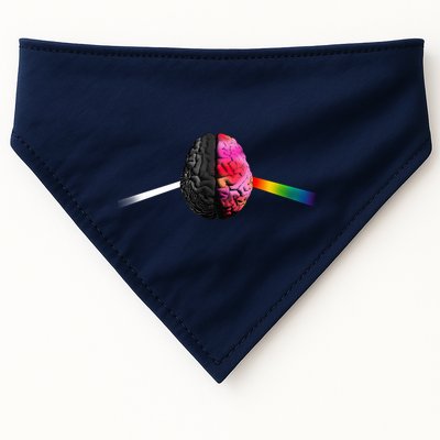 Human Brain Gay Rainbow USA-Made Doggie Bandana
