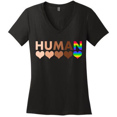 Human Diversity Human Rights Women's V-Neck T-Shirt
