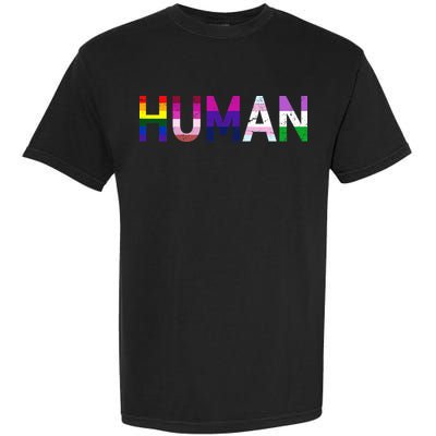 Human Flag LGBT Gay Pride Garment-Dyed Heavyweight T-Shirt
