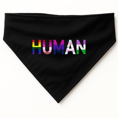 Human Flag LGBT Gay Pride USA-Made Doggie Bandana
