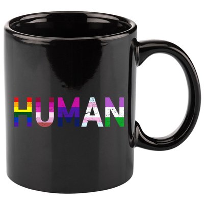 Human Flag LGBT Gay Pride 11oz C Handle Ceramic Mug